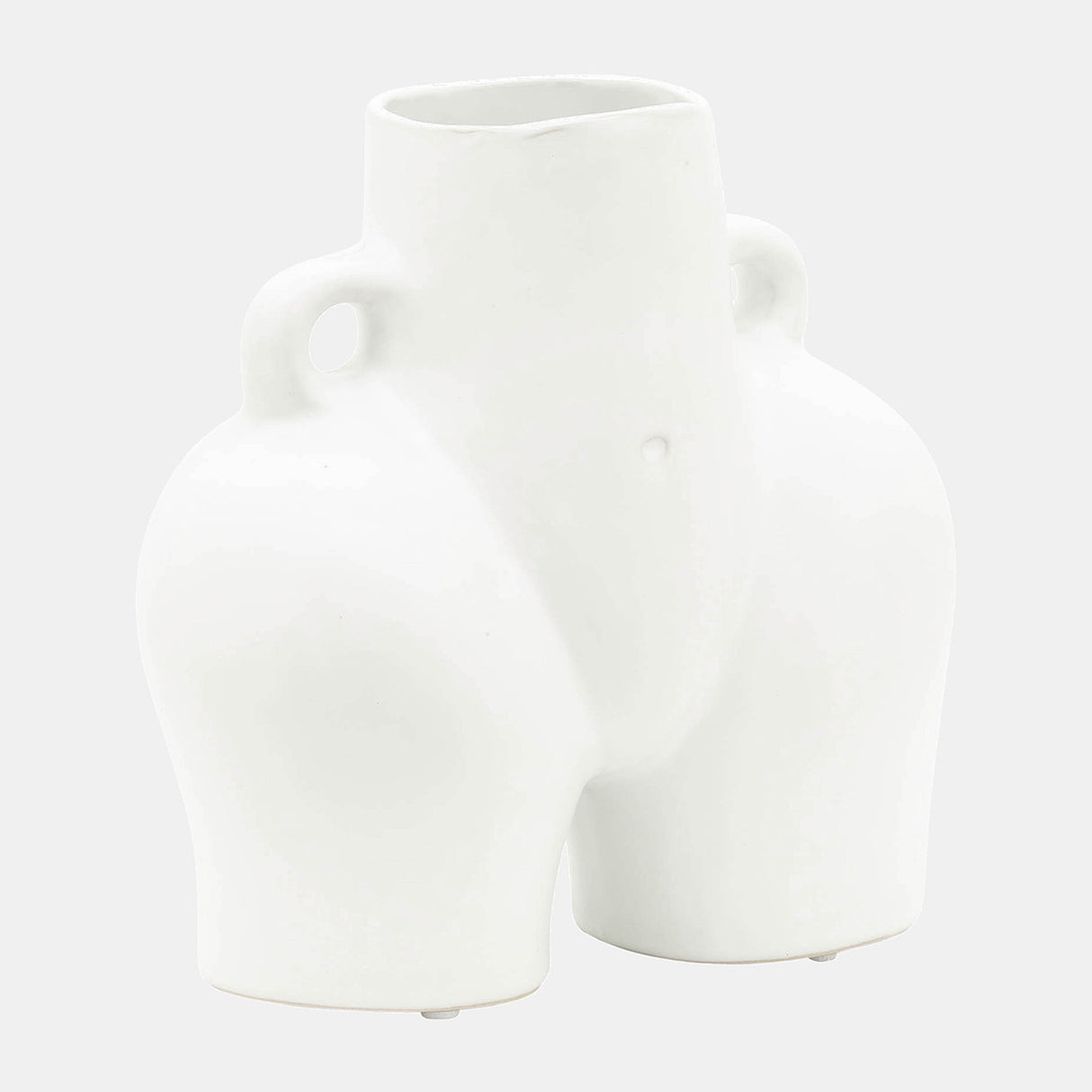 Cer, 7" Half Body Vase, White from Sagebrook Home - Luna Furniture