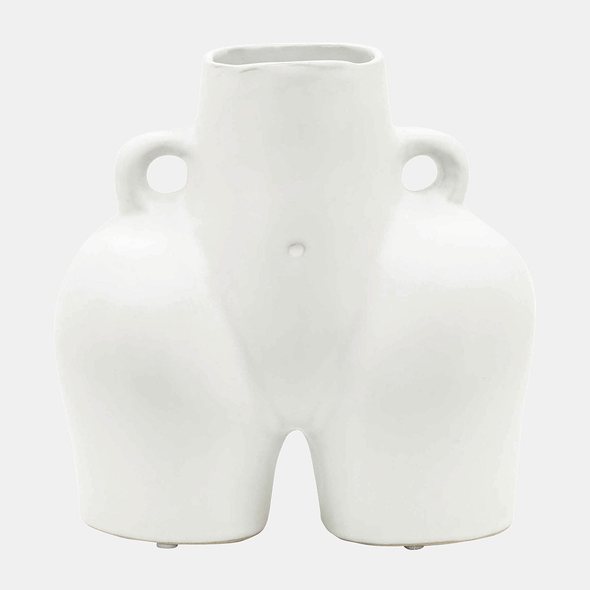 Cer, 7" Half Body Vase, White from Sagebrook Home - Luna Furniture