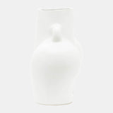 Cer, 7" Half Body Vase, White from Sagebrook Home - Luna Furniture