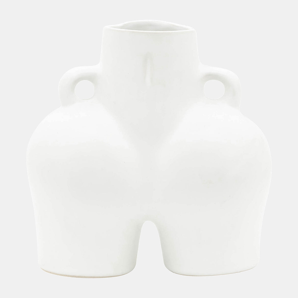 Cer, 7" Half Body Vase, White from Sagebrook Home - Luna Furniture