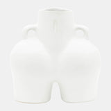 Cer, 7" Half Body Vase, White from Sagebrook Home - Luna Furniture