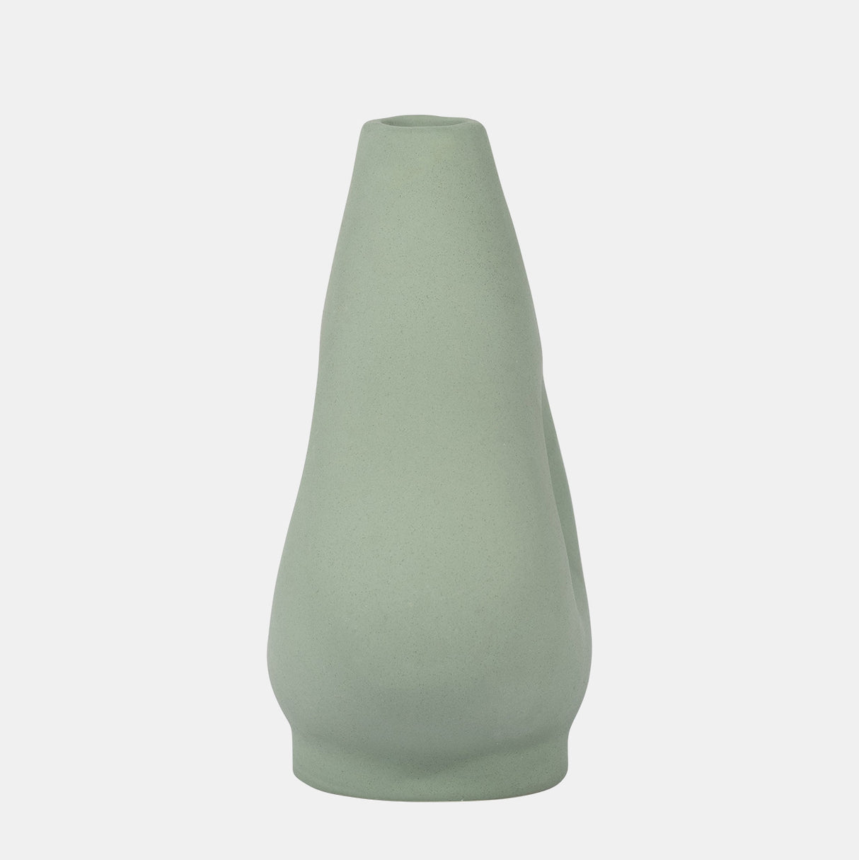 Cer, 7" Short Open Cut-out Nomad Vase, Dark Sage from Sagebrook Home - Luna Furniture