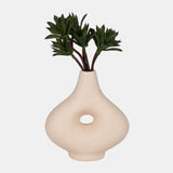 Cer, 7" Short Open Cut-out Nomad Vase, Ivory from Sagebrook Home - Luna Furniture