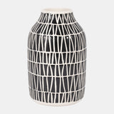 Cer, 7" Tribal Vase, Black from Sagebrook Home - Luna Furniture