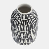 Cer, 7" Tribal Vase, Black from Sagebrook Home - Luna Furniture