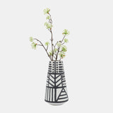 Cer, 8" Eclectic Vase, Black/white from Sagebrook Home - Luna Furniture