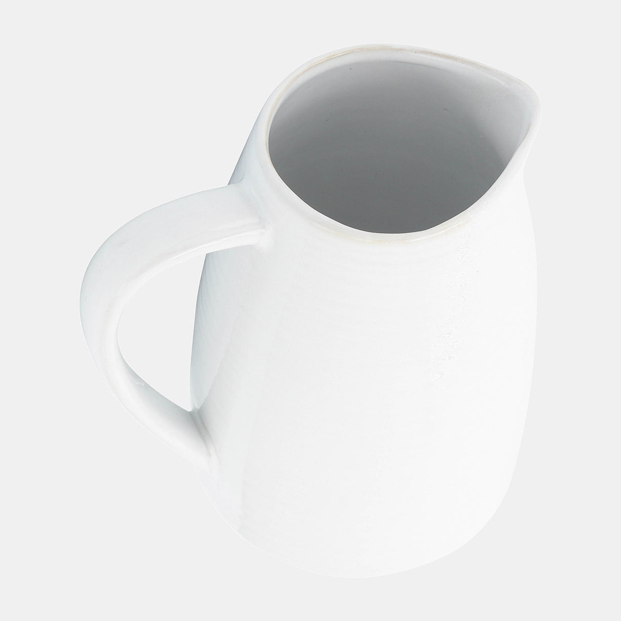 Cer, 8"h Pitcher, White from Sagebrook Home - Luna Furniture