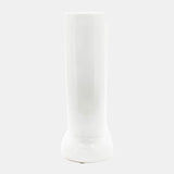 Cer, 8"h U-shaped Vase W/ Base, White from Sagebrook Home - Luna Furniture