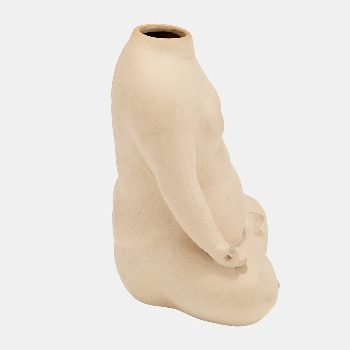 Cer, 8"h Woman Body Flower Vase, Cream from Sagebrook Home - Luna Furniture