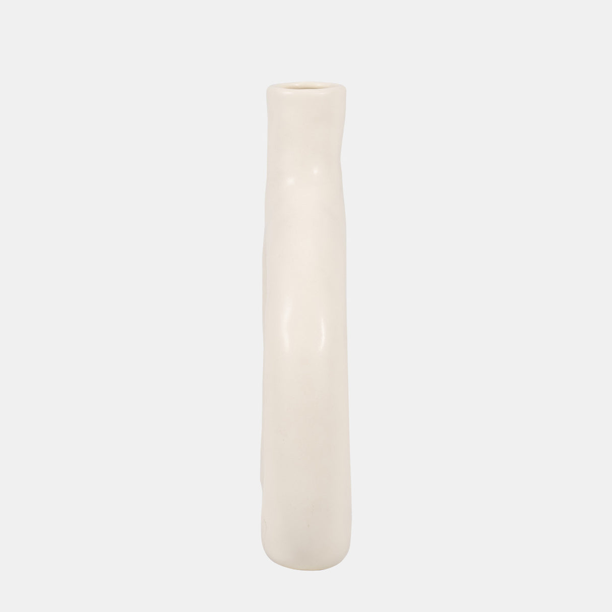 Cer 8" Textured Wide Cut-out Vase, Cotton from Sagebrook Home - Luna Furniture