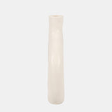 Cer 8" Textured Wide Cut-out Vase, Cotton from Sagebrook Home - Luna Furniture