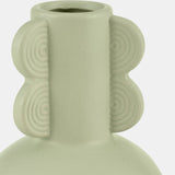 Cer, 9"h Eared Vase, Cucumber from Sagebrook Home - Luna Furniture