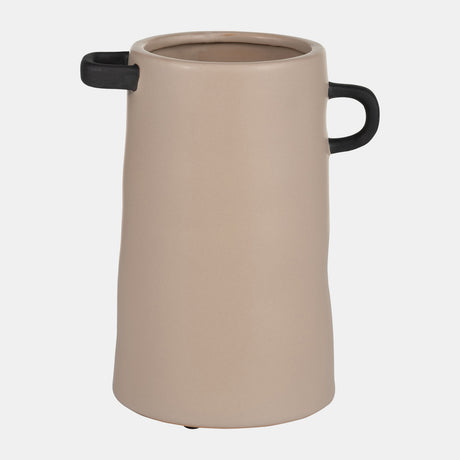 Cer, 9"h Eared Vase, Irish Cream from Sagebrook Home - Luna Furniture