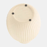 Cer, 9"h Ridged Bulbous Vase, Ivory from Sagebrook Home - Luna Furniture