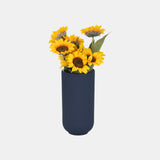 Cer, 9"h Ridged Vase, Navy from Sagebrook Home - Luna Furniture