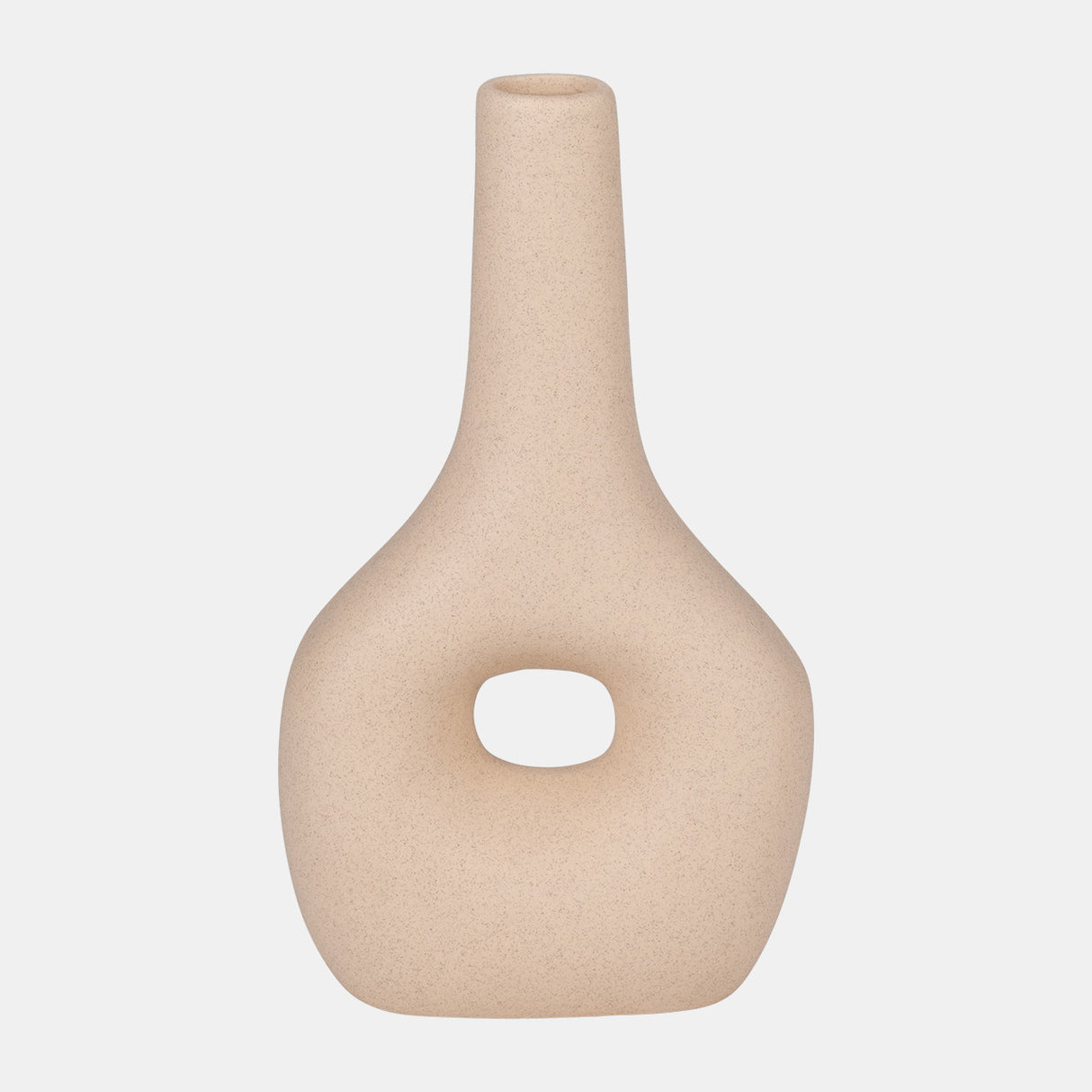 Cer, 9" Open Cut-out Nomad Vase, Ivory from Sagebrook Home - Luna Furniture