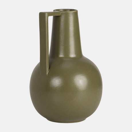 Cer,9",vase,olive from Sagebrook Home - Luna Furniture