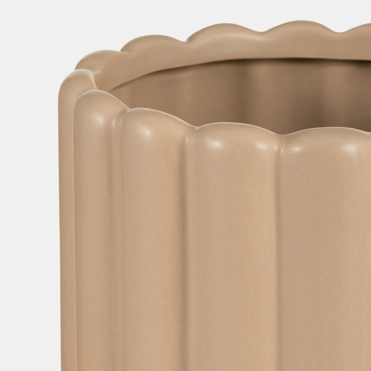 Cer, S/2 10/13?h Ribbed Vases, Irish Cream from Sagebrook Home - Luna Furniture