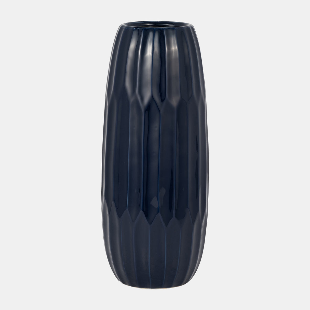 Ceramic 14" Vase, Navy Blue from Sagebrook Home - Luna Furniture