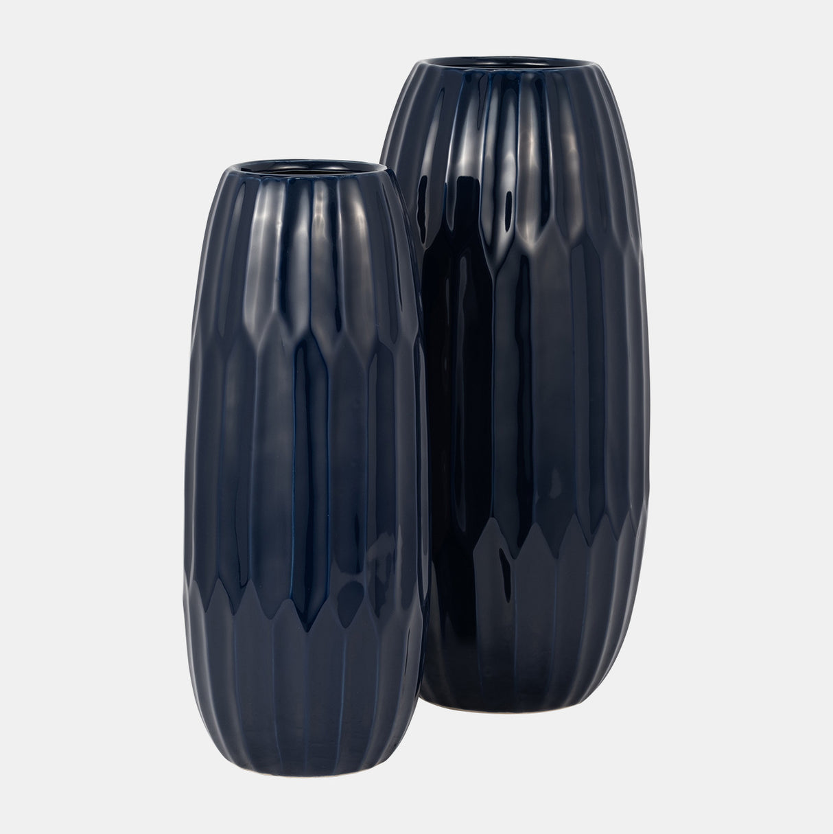 Ceramic 14" Vase, Navy Blue from Sagebrook Home - Luna Furniture