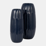 Ceramic 14" Vase, Navy Blue from Sagebrook Home - Luna Furniture