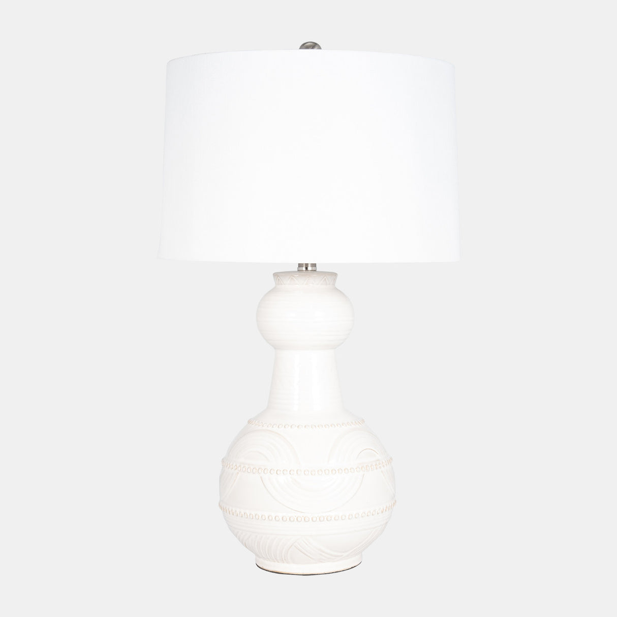 Ceramic 28" Bottle Table Lamp, White from Sagebrook Home - Luna Furniture