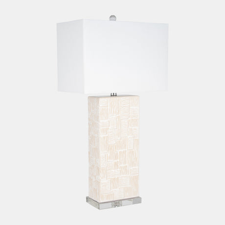 Ceramic 31'' Textured Table Lamp, White from Sagebrook Home - Luna Furniture