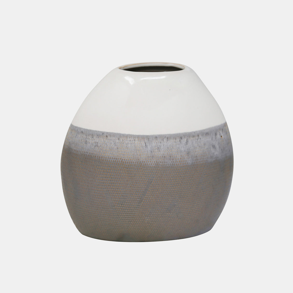 Ceramic 9" Vase, Multi Gray - 13825-01