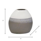 Ceramic 9" Vase, Multi Gray - 13825-01