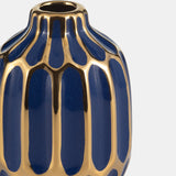 Ceramic Vase, 5"h, S/2, Navy/red from Sagebrook Home - Luna Furniture