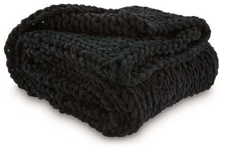 Chaddon Black Throw - A1001061T