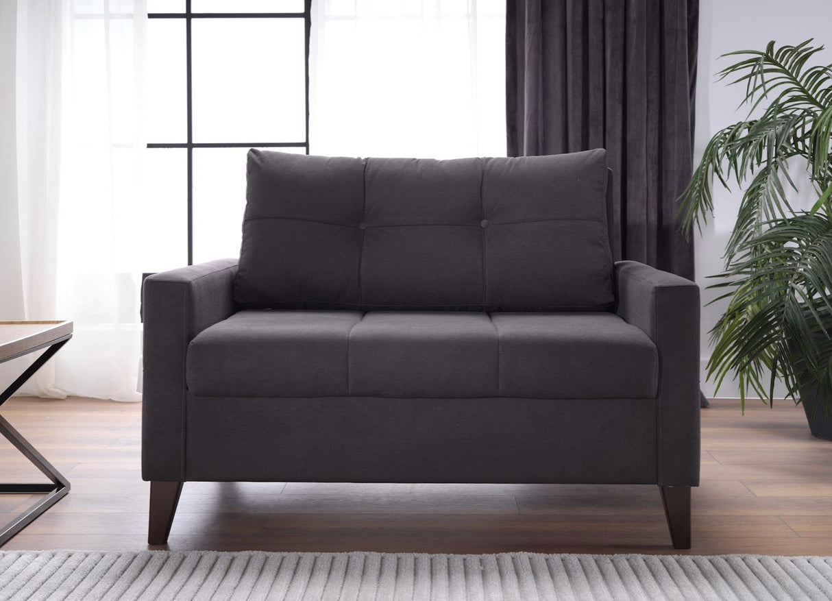 Zigana Charcoal Chair and a Half from Bellona - Luna Furniture