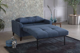 Zigana Indigo Blue Chair and a Half from Bellona - Luna Furniture