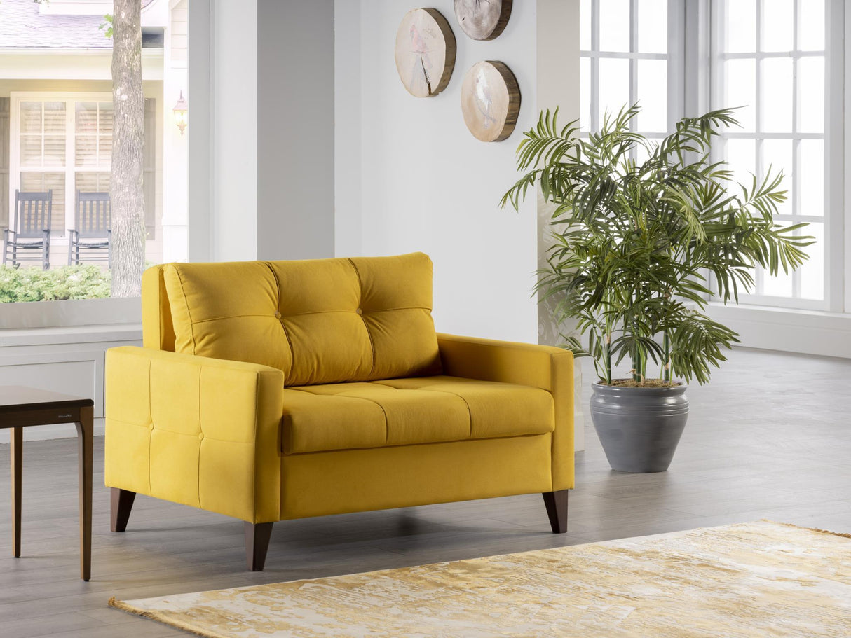 Zigana Yellow Chair and a Half from Bellona - Luna Furniture