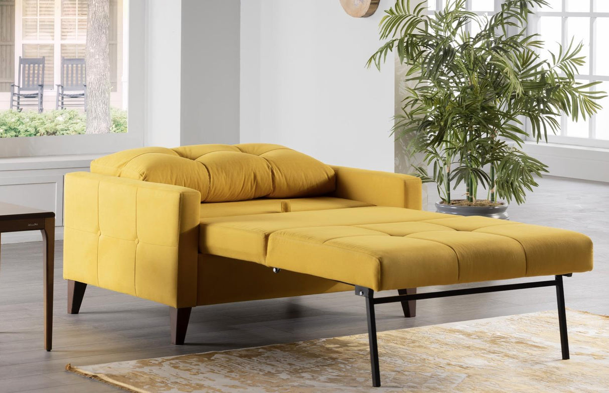 Zigana Yellow Chair and a Half from Bellona - Luna Furniture