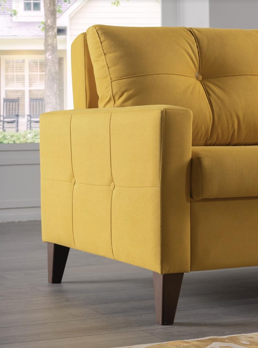 Zigana Yellow Chair and a Half from Bellona - Luna Furniture