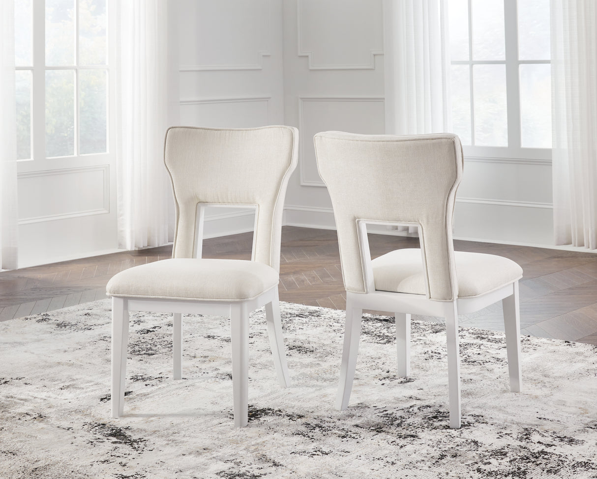 Chalanna White Dining Chair, Set of 2 - D822-01