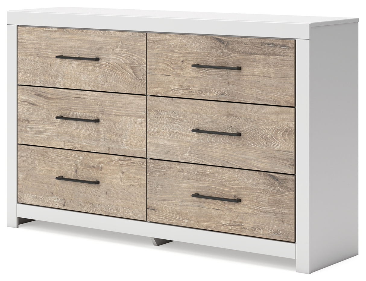 Charbitt Full Panel Bed with Dresser and 2 Nightstands in Two-tone from Ashley - Luna Furniture