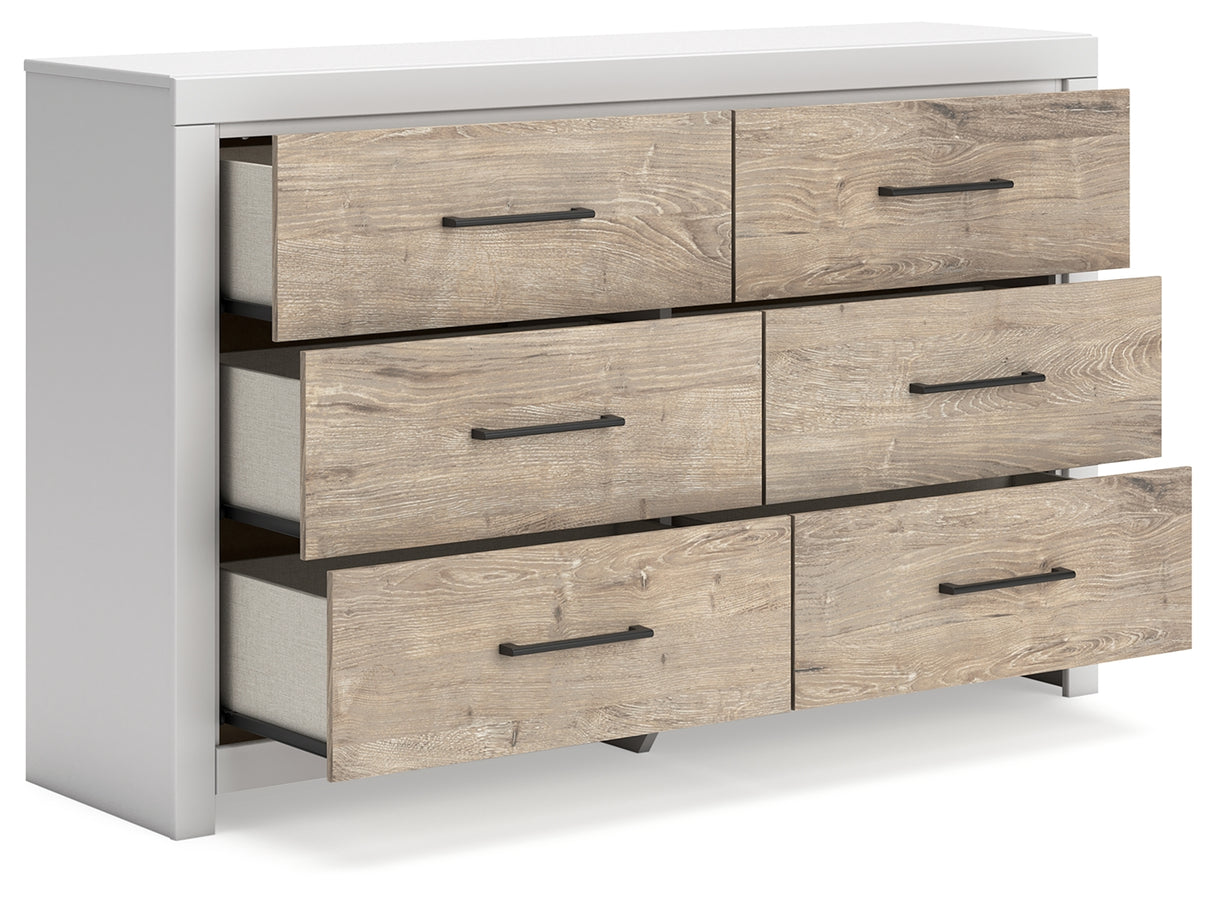 Charbitt Full Panel Bed with Dresser and 2 Nightstands in Two-tone from Ashley - Luna Furniture