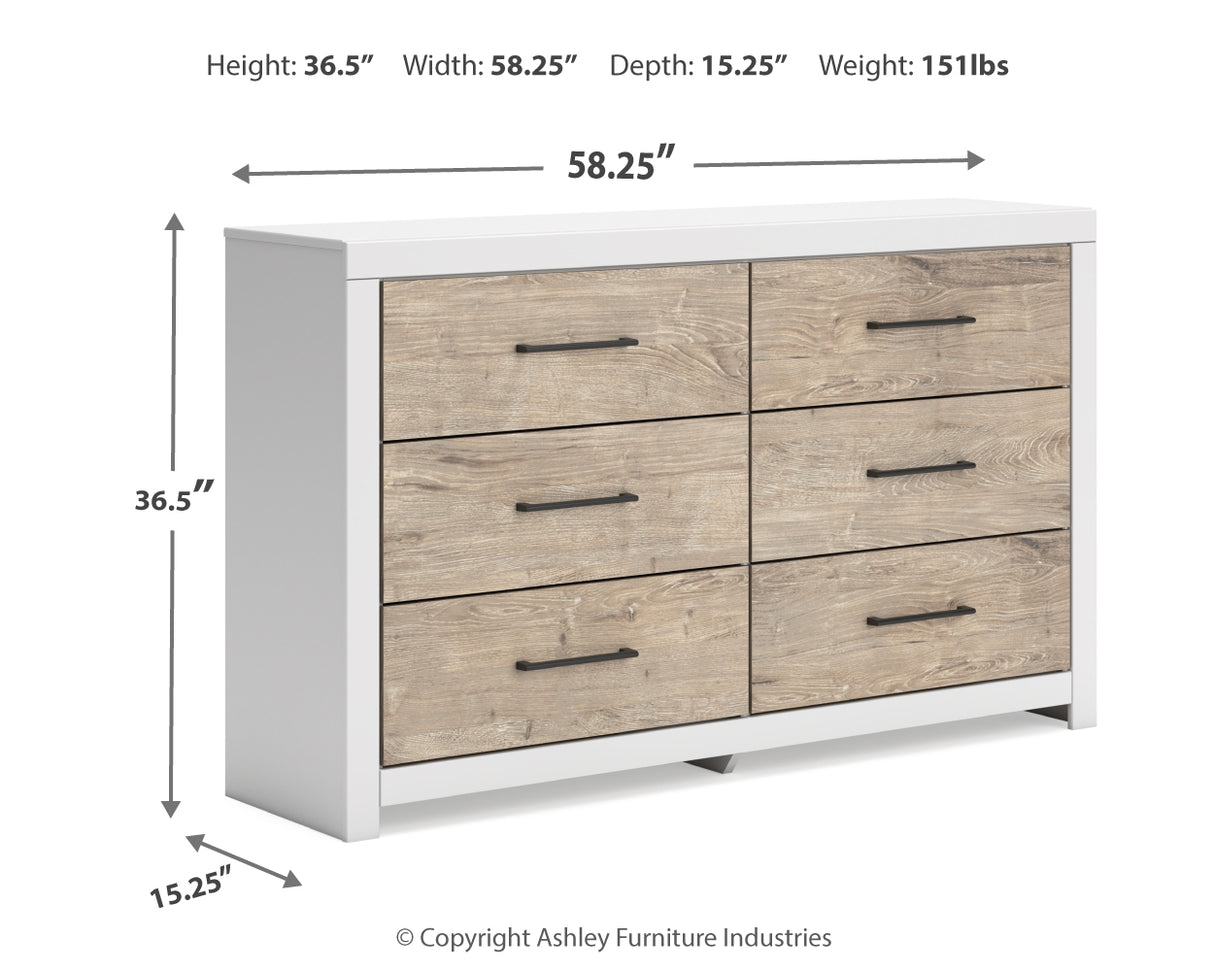 Charbitt Full Panel Bed with Dresser and 2 Nightstands in Two-tone from Ashley - Luna Furniture