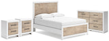 Charbitt Full Panel Bed with Dresser and 2 Nightstands in Two-tone from Ashley - Luna Furniture