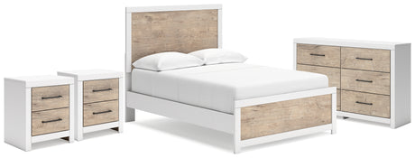 Charbitt Full Panel Bed with Dresser and 2 Nightstands in Two-tone - PKG016552