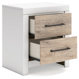 Charbitt Full Panel Bed with Dresser and 2 Nightstands in Two-tone from Ashley - Luna Furniture