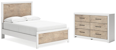 Charbitt Full Panel Bed with Dresser in Two-tone - PKG016551