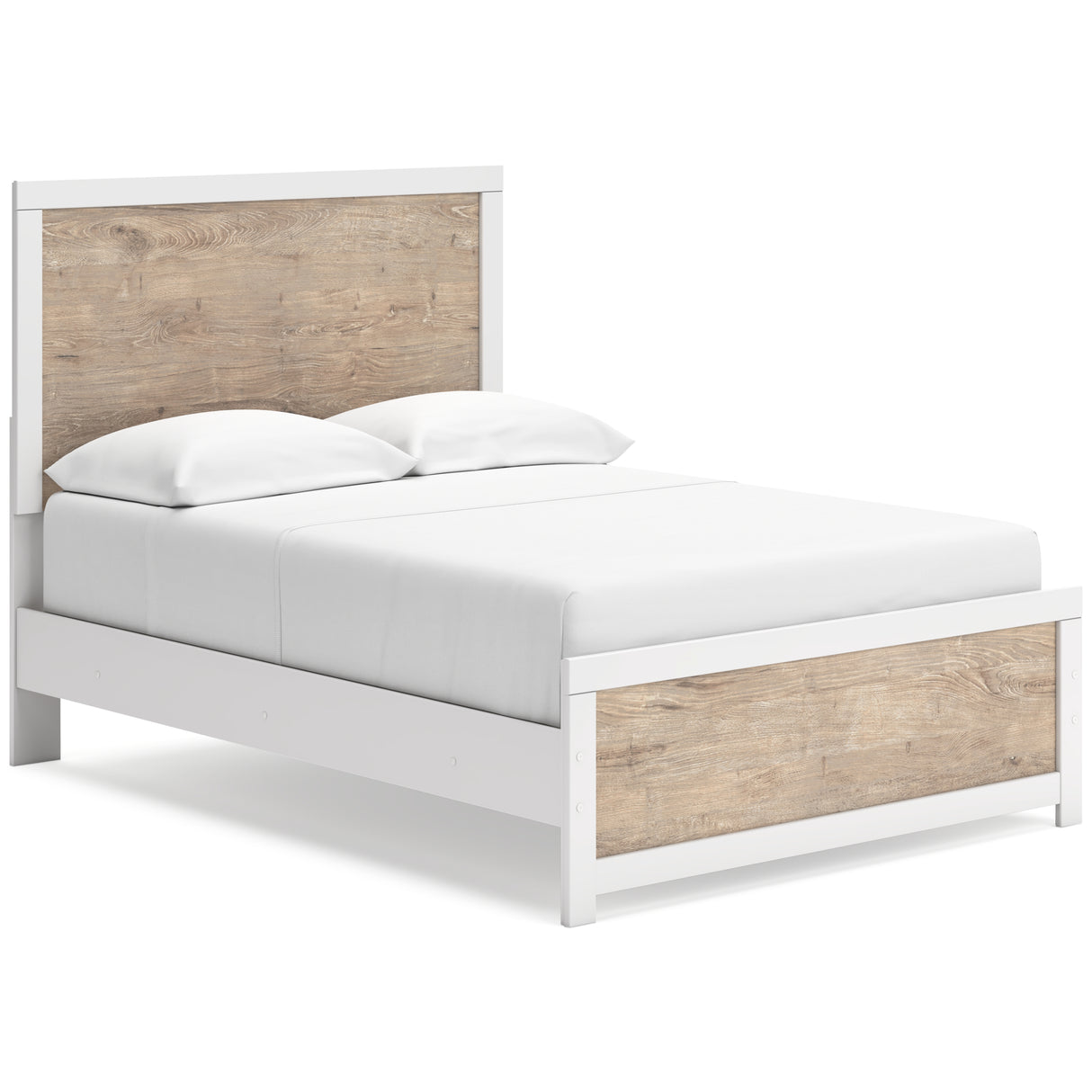 Charbitt Full Panel Bed with Mirrored Dresser and 2 Nightstands in Two-tone from Ashley - Luna Furniture