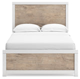 Charbitt Full Panel Bed with Mirrored Dresser and 2 Nightstands in Two-tone from Ashley - Luna Furniture