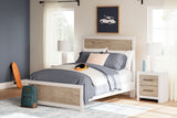 Charbitt Full Panel Bed with Mirrored Dresser and Chest in Two-tone - PKG016558