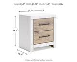 Charbitt Full Panel Bed with Mirrored Dresser and Nightstand in Two-tone - PKG016557