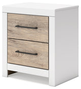 Charbitt Full Panel Bed with Mirrored Dresser, Chest and 2 Nightstands in Two-tone from Ashley - Luna Furniture