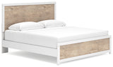 Charbitt King Panel Bed with 2 Nightstands in Two-tone - PKG016643